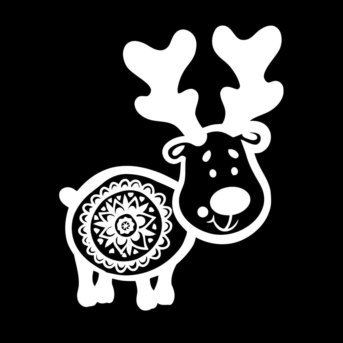 Wall Stickers Animals Symbol Funny Deer With Horns Art Decoration