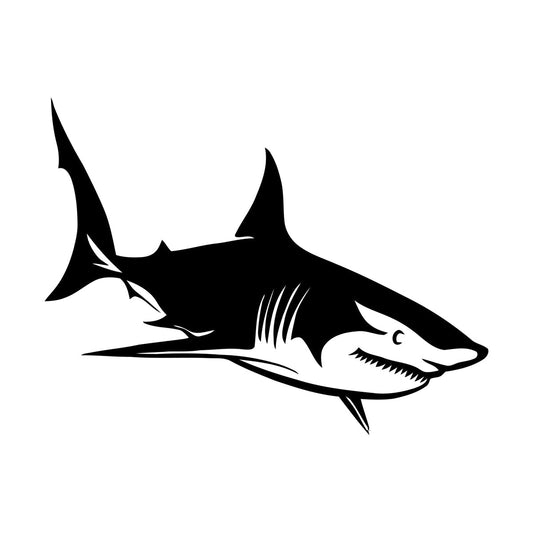 Fine Carving Decals Dangerous Sea Animal Shark Wall Beautification