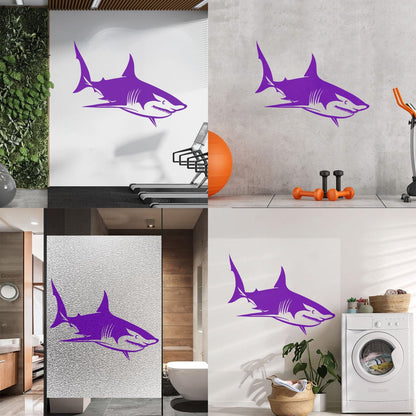 Fine Carving Decals Dangerous Sea Animal Shark Wall Beautification