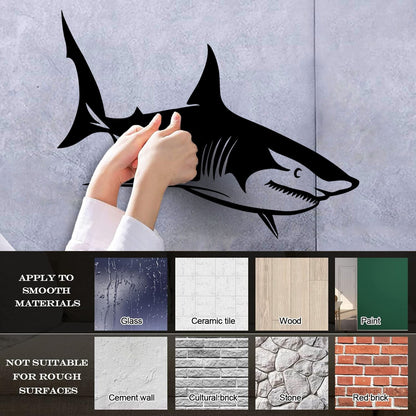 Fine Carving Decals Dangerous Sea Animal Shark Wall Beautification