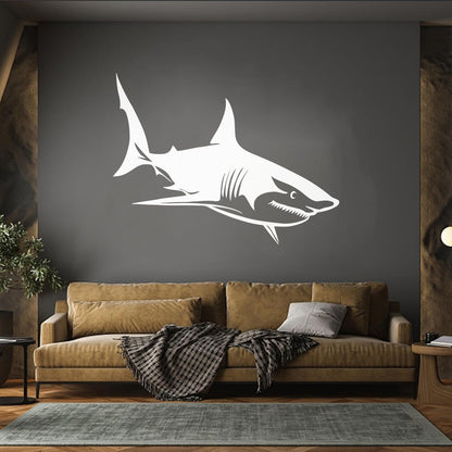 Fine Carving Decals Dangerous Sea Animal Shark Wall Beautification