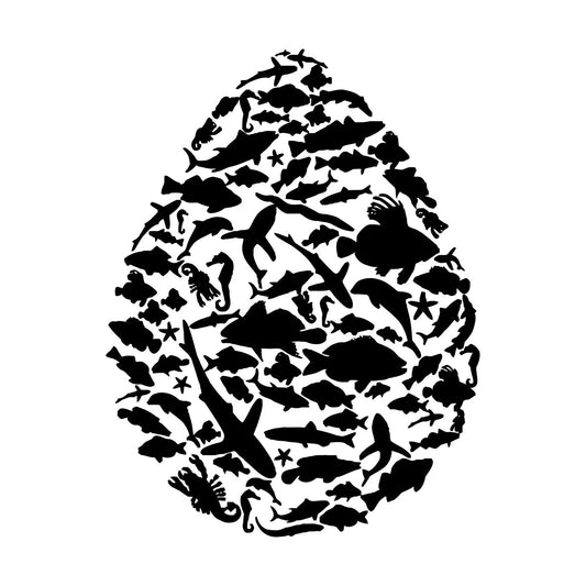 Vinyl Art Sticker Drop Sea Animals Fishing Car Body Decoration