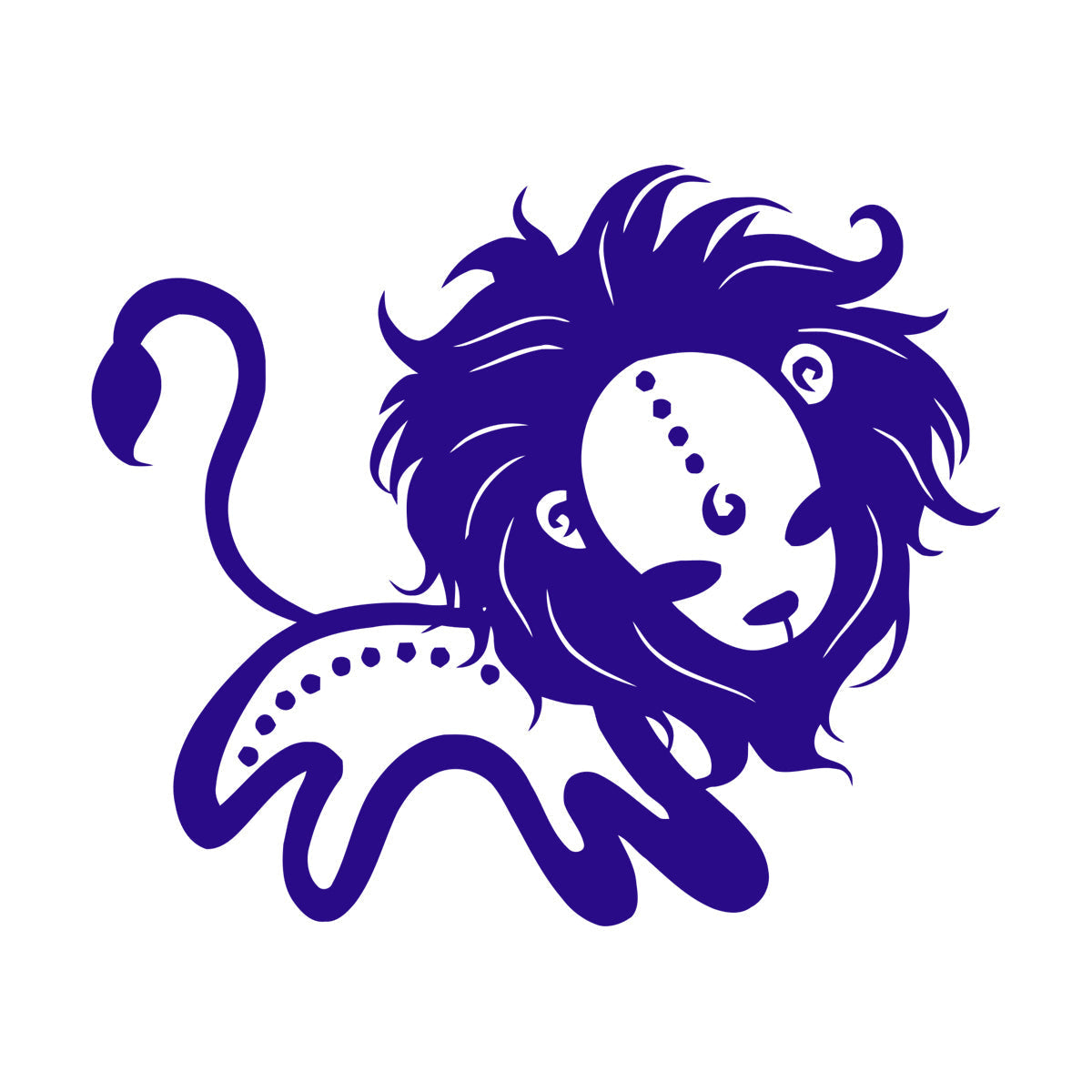 Lettering Decals Vintage Animals Funny Lion Kids Home Glass Stickers