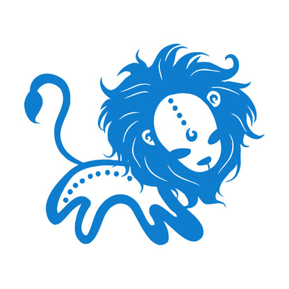 Lettering Decals Vintage Animals Funny Lion Kids Home Glass Stickers