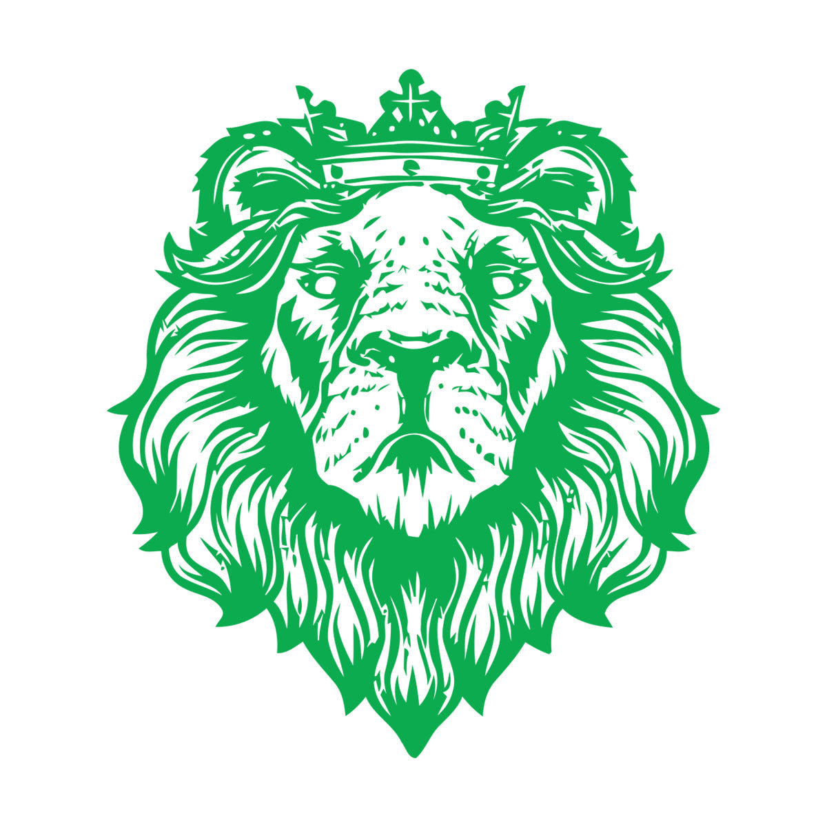 Wall Decals Pvc Lion Animal King Crown Mane Head Store Decoration