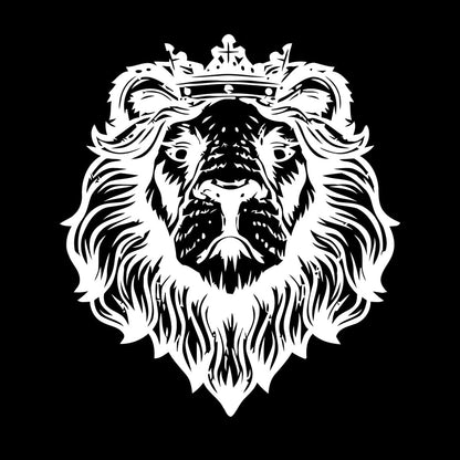 Wall Decals Pvc Lion Animal King Crown Mane Head Store Decoration