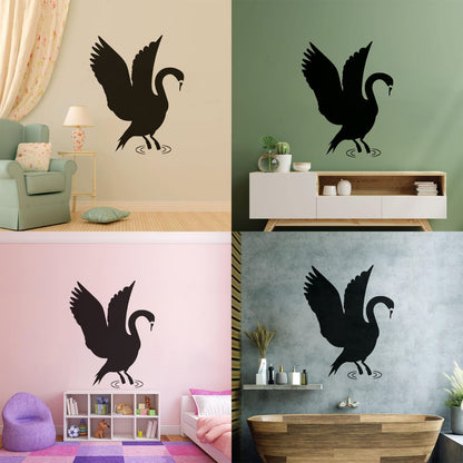 Lettering Stickers Majestic Swan Living Animal Bird Tattoo Culture