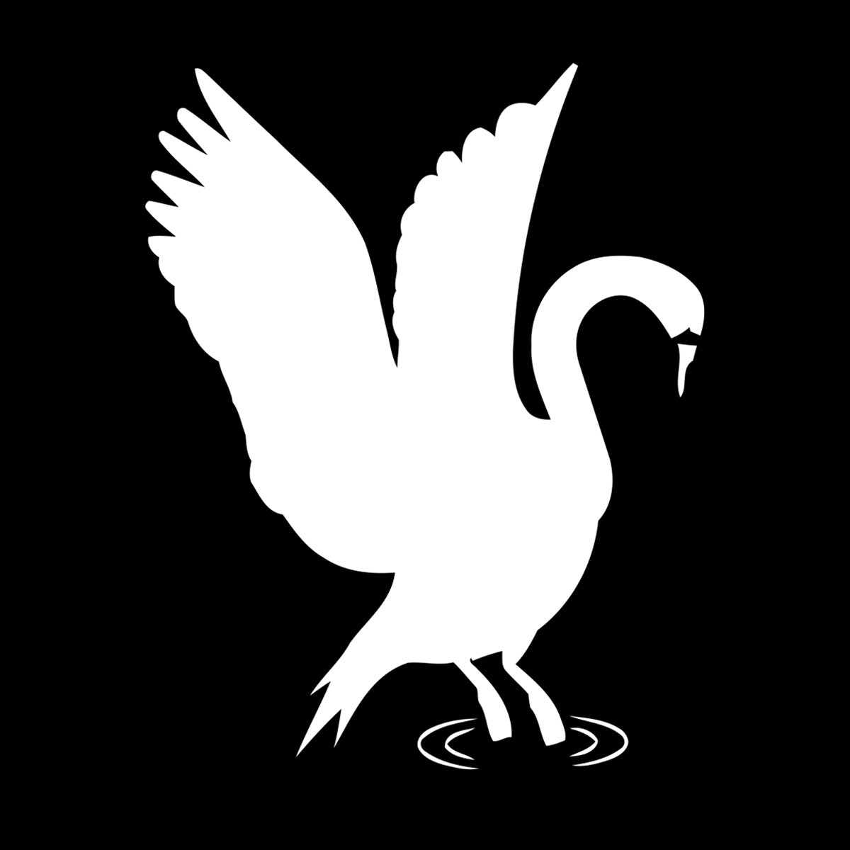 Lettering Stickers Majestic Swan Living Animal Bird Tattoo Culture