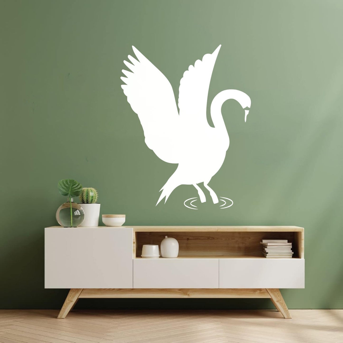 Lettering Stickers Majestic Swan Living Animal Bird Tattoo Culture