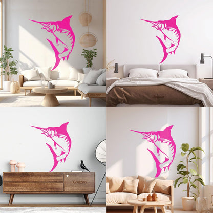 Mural And Wall Vinyl Decal Marlin Fish Fishing Hobby Marine Animal Easy Installation