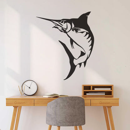 Mural And Wall Vinyl Decal Marlin Fish Fishing Hobby Marine Animal Easy Installation