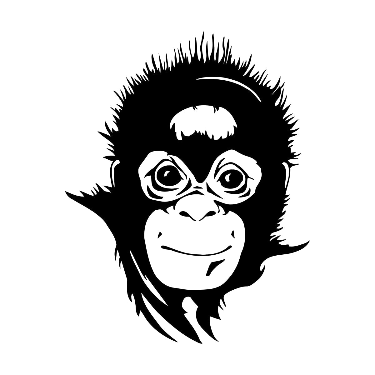 Fine Carving Stickers Monkey Nursery Animals Baby Waterproof