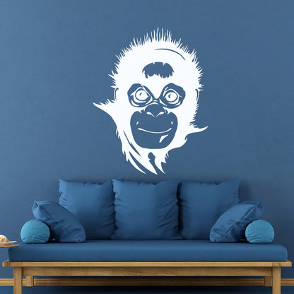 Fine Carving Stickers Monkey Nursery Animals Baby Waterproof