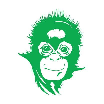 Fine Carving Stickers Monkey Nursery Animals Baby Waterproof