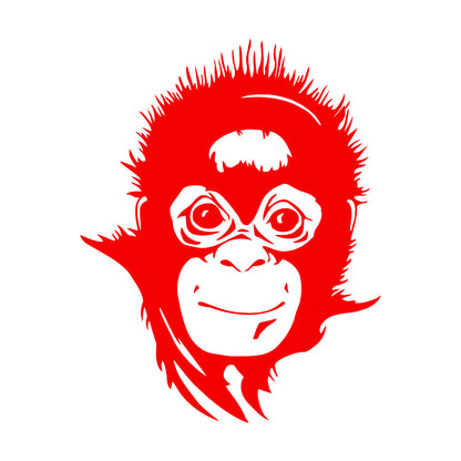 Fine Carving Stickers Monkey Nursery Animals Baby Waterproof