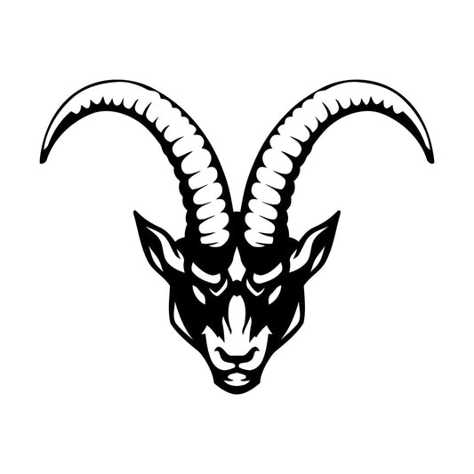 Wall Stickers Mountain Goat Animal Horns Head It Won'T Fall Off