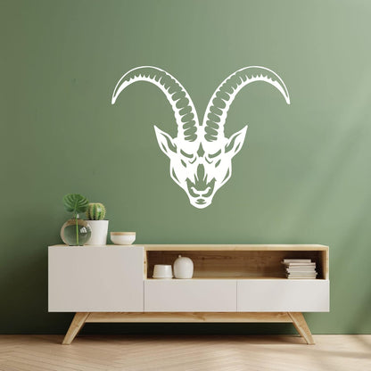 Wall Stickers Mountain Goat Animal Horns Head It Won'T Fall Off