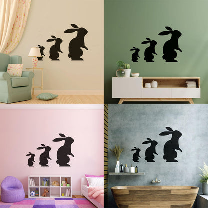Engraving Stickers Rabbits Hares Toys Animals Play Friendship Art Decoration