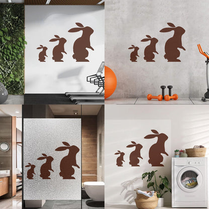 Engraving Stickers Rabbits Hares Toys Animals Play Friendship Art Decoration