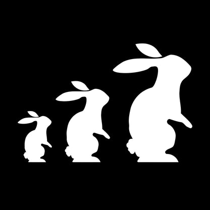 Engraving Stickers Rabbits Hares Toys Animals Play Friendship Art Decoration