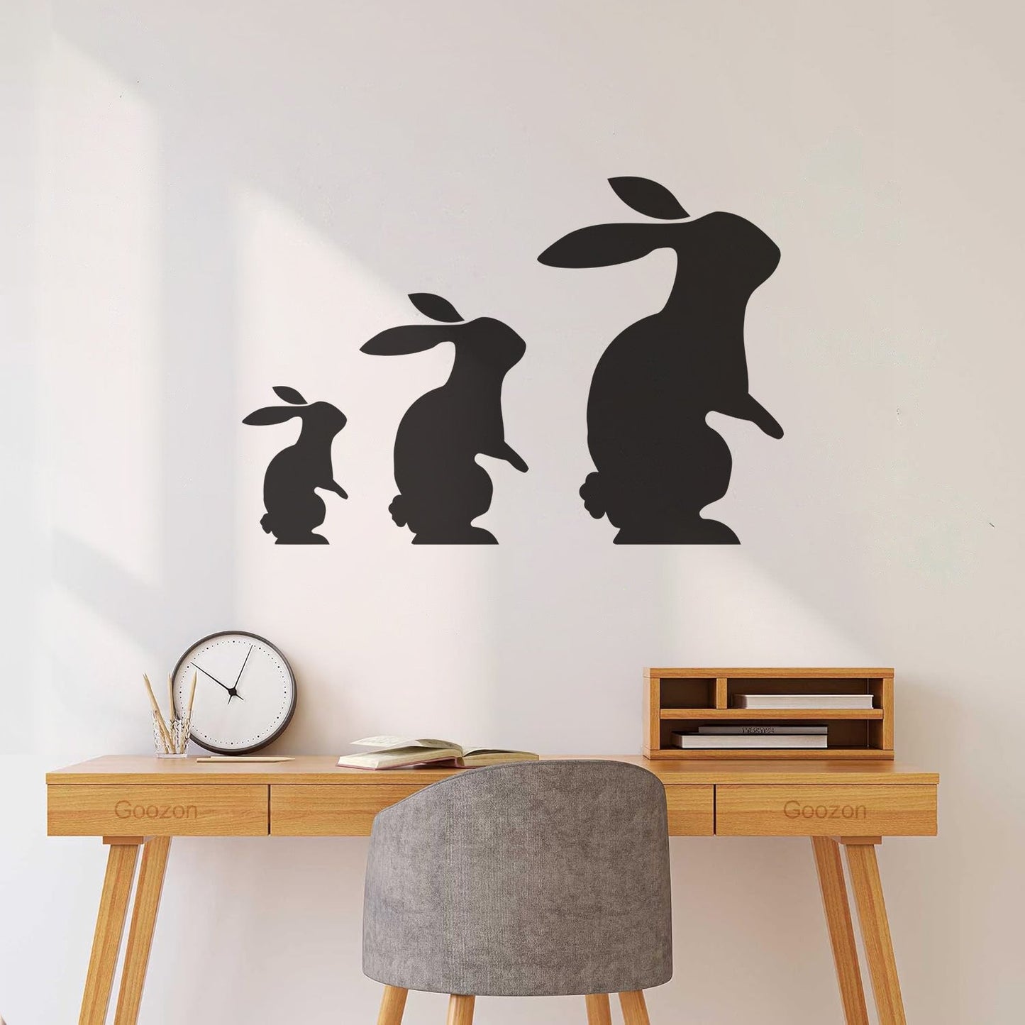 Engraving Stickers Rabbits Hares Toys Animals Play Friendship Art Decoration