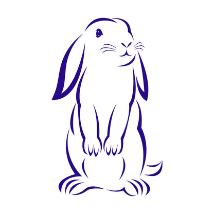 Rabbit Cute Animal Nursery Paws Lettering Decals Wall Beautification