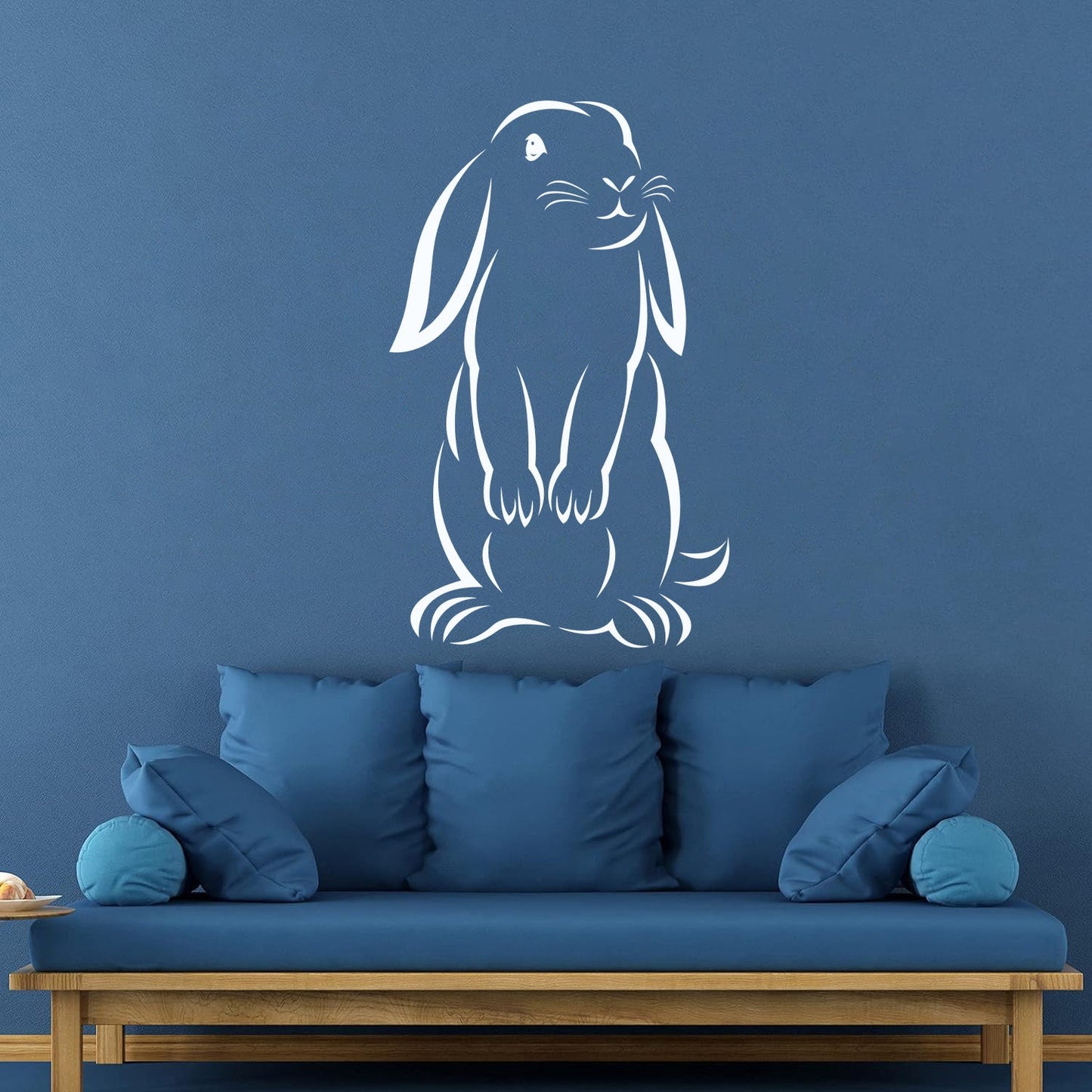 Rabbit Cute Animal Nursery Paws Lettering Decals Wall Beautification