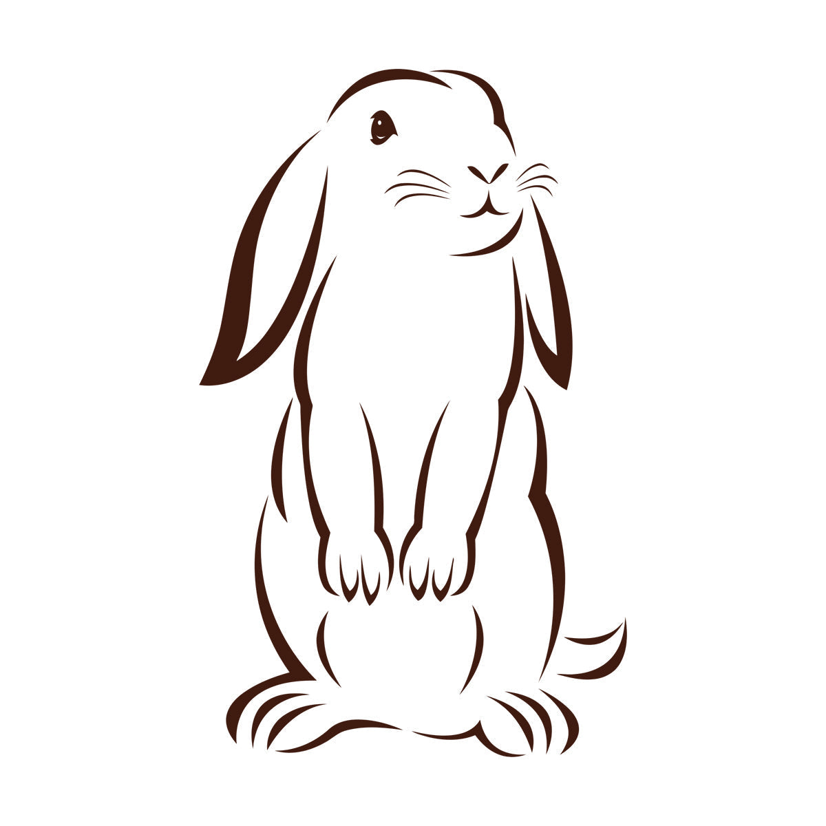 Rabbit Cute Animal Nursery Paws Lettering Decals Wall Beautification