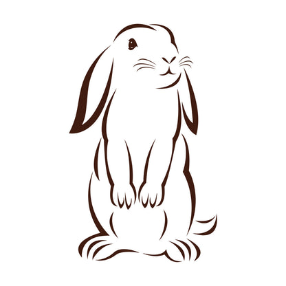 Rabbit Cute Animal Nursery Paws Lettering Decals Wall Beautification