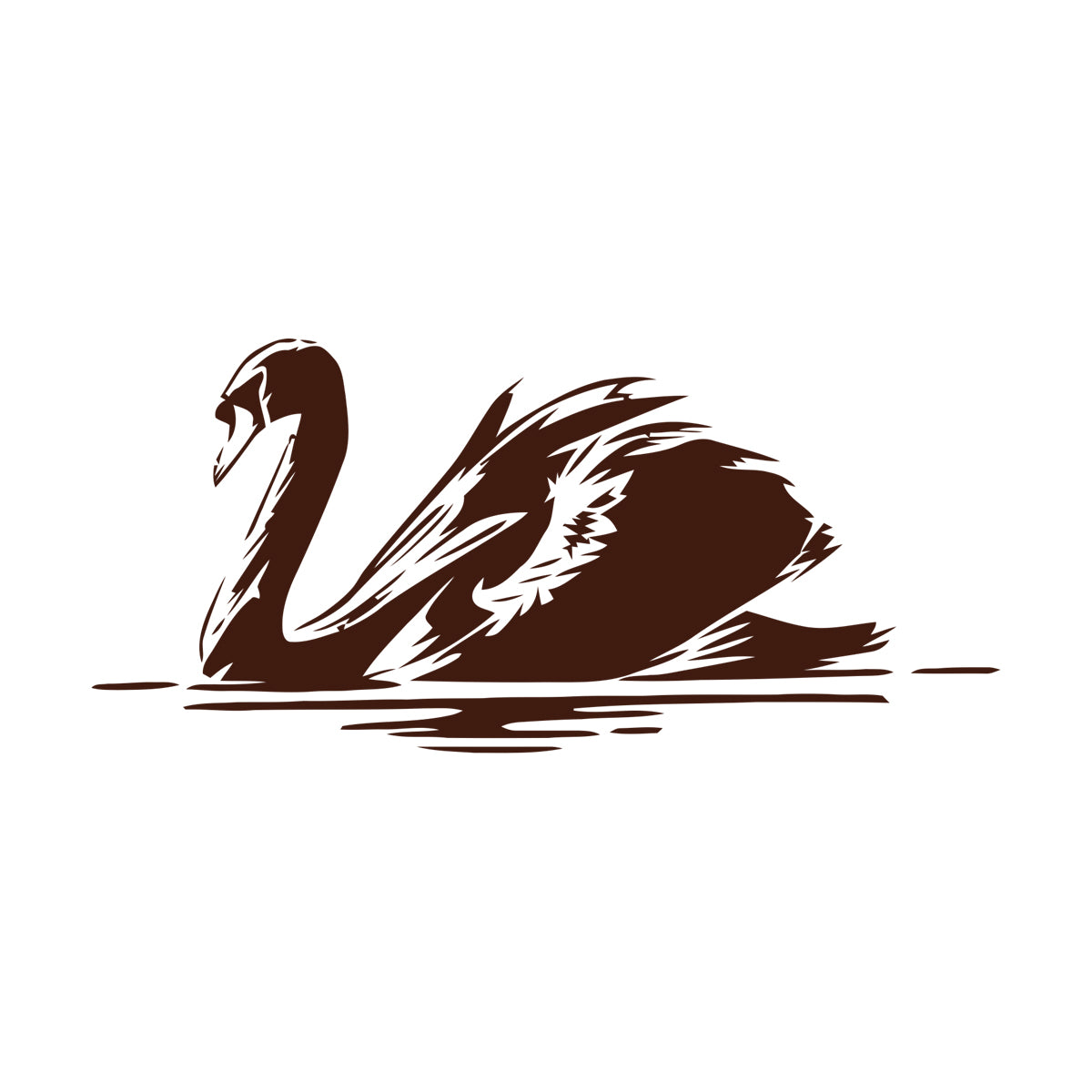 Swan Beautiful Bird Animal Vinyl Wall Stickers Store Decoration
