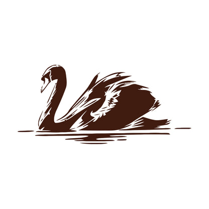 Swan Beautiful Bird Animal Vinyl Wall Stickers Store Decoration