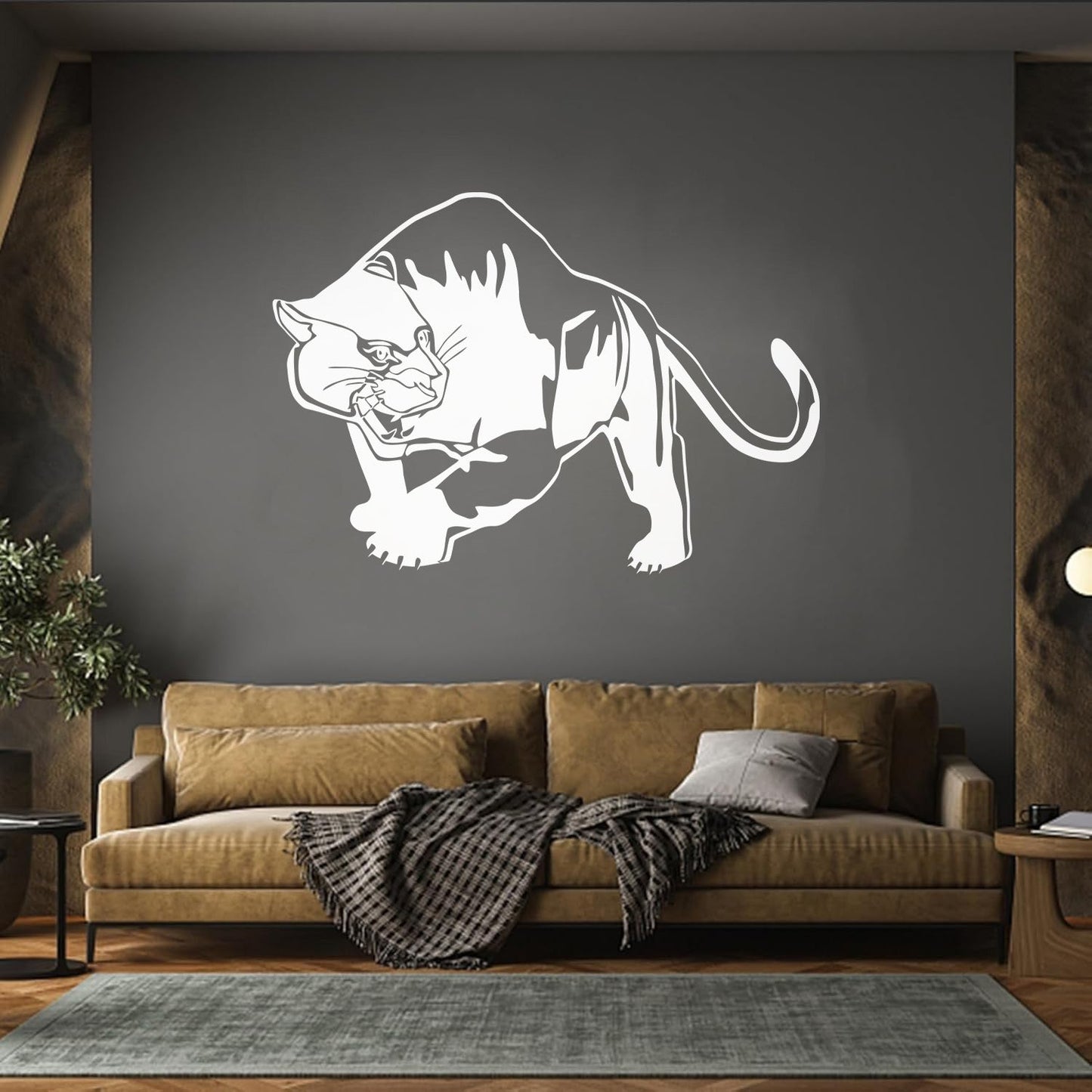 Vinyl Wall Decals Tiger Panther Predator Animal Tribal Removable Without Leaving Glue