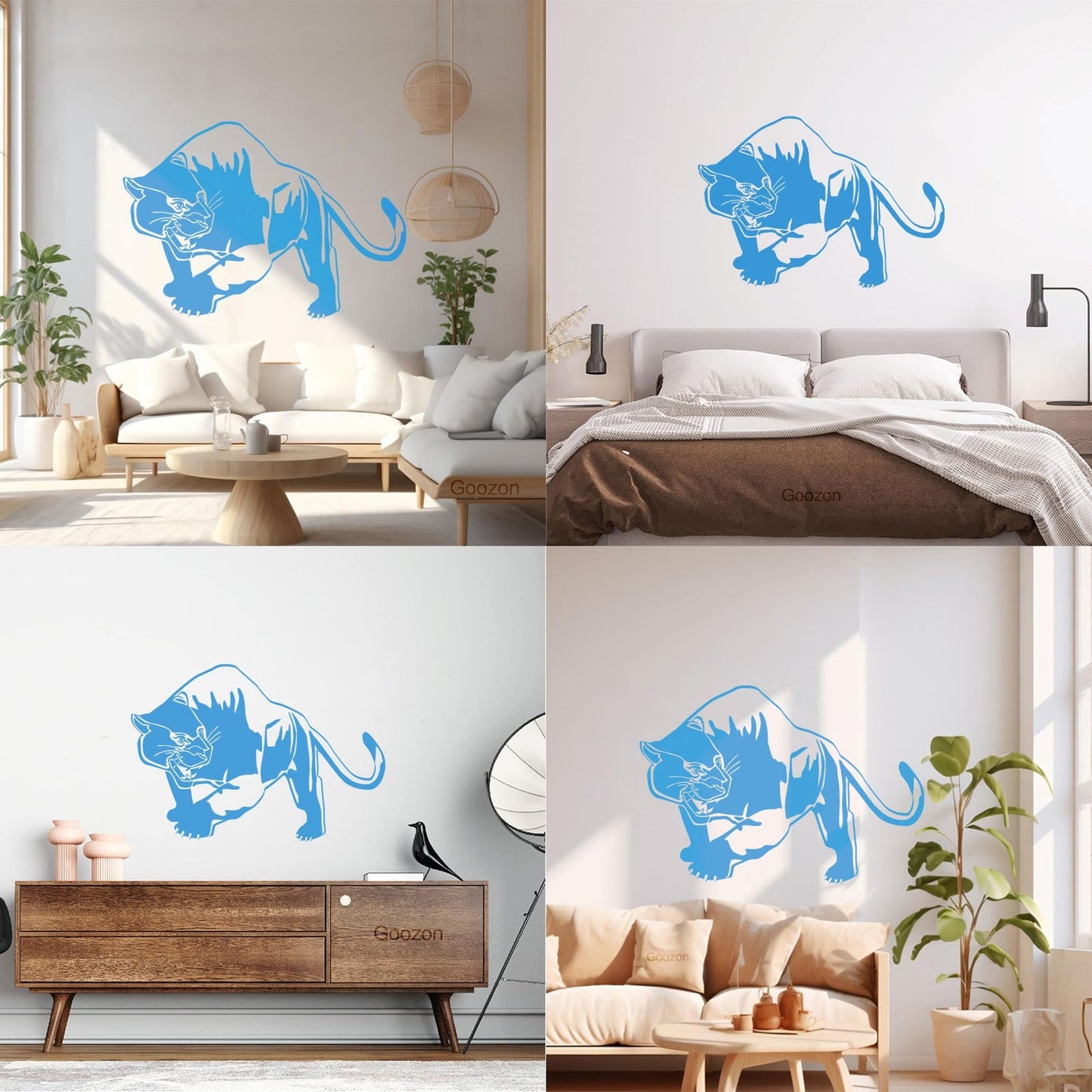 Vinyl Wall Decals Tiger Panther Predator Animal Tribal Removable Without Leaving Glue
