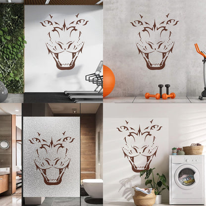 Mural And Wall Vinyl Decal Tiger Grin Animal Predator Tribal Do Not Damage The Wall Surface