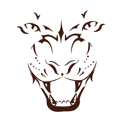 Mural And Wall Vinyl Decal Tiger Grin Animal Predator Tribal Do Not Damage The Wall Surface