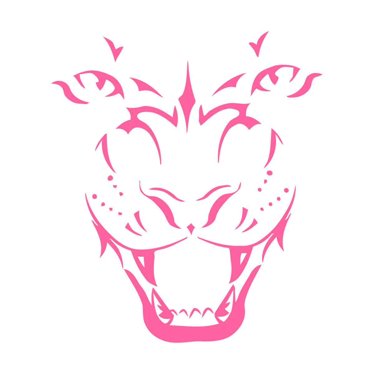 Mural And Wall Vinyl Decal Tiger Grin Animal Predator Tribal Do Not Damage The Wall Surface