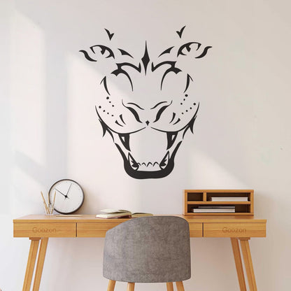 Mural And Wall Vinyl Decal Tiger Grin Animal Predator Tribal Do Not Damage The Wall Surface