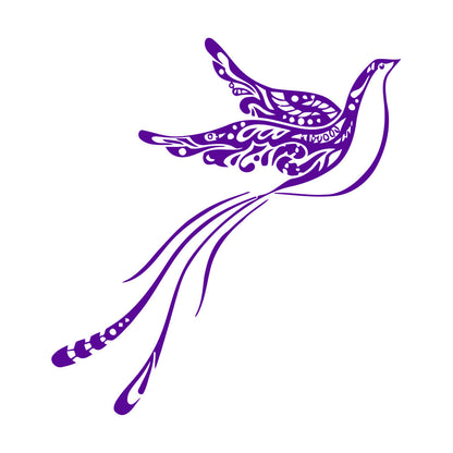Wall Vinyl Sticker Decor Tribal Bird Peacock Animal Equipped With Transfer Film Kit