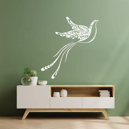 Wall Vinyl Sticker Decor Tribal Bird Peacock Animal Equipped With Transfer Film Kit