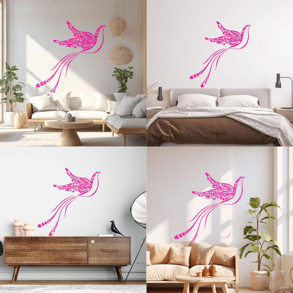 Wall Vinyl Sticker Decor Tribal Bird Peacock Animal Equipped With Transfer Film Kit