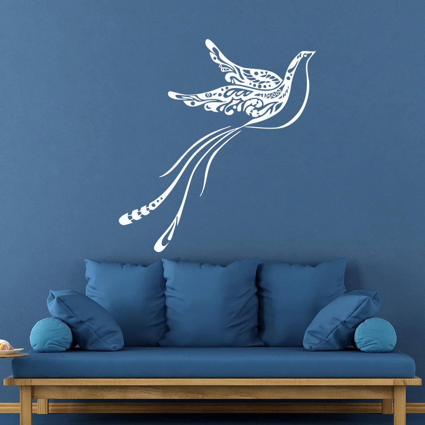 Wall Vinyl Sticker Decor Tribal Bird Peacock Animal Equipped With Transfer Film Kit