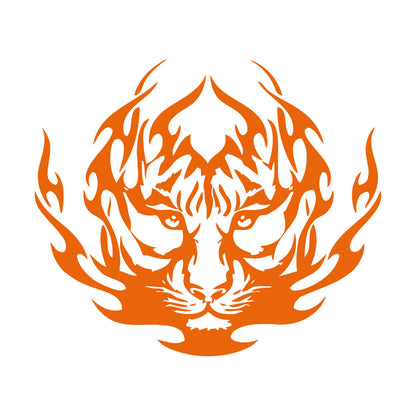 Tribal Tiger Flames Animals Wall Decals Pvc Can Modify And Add Information