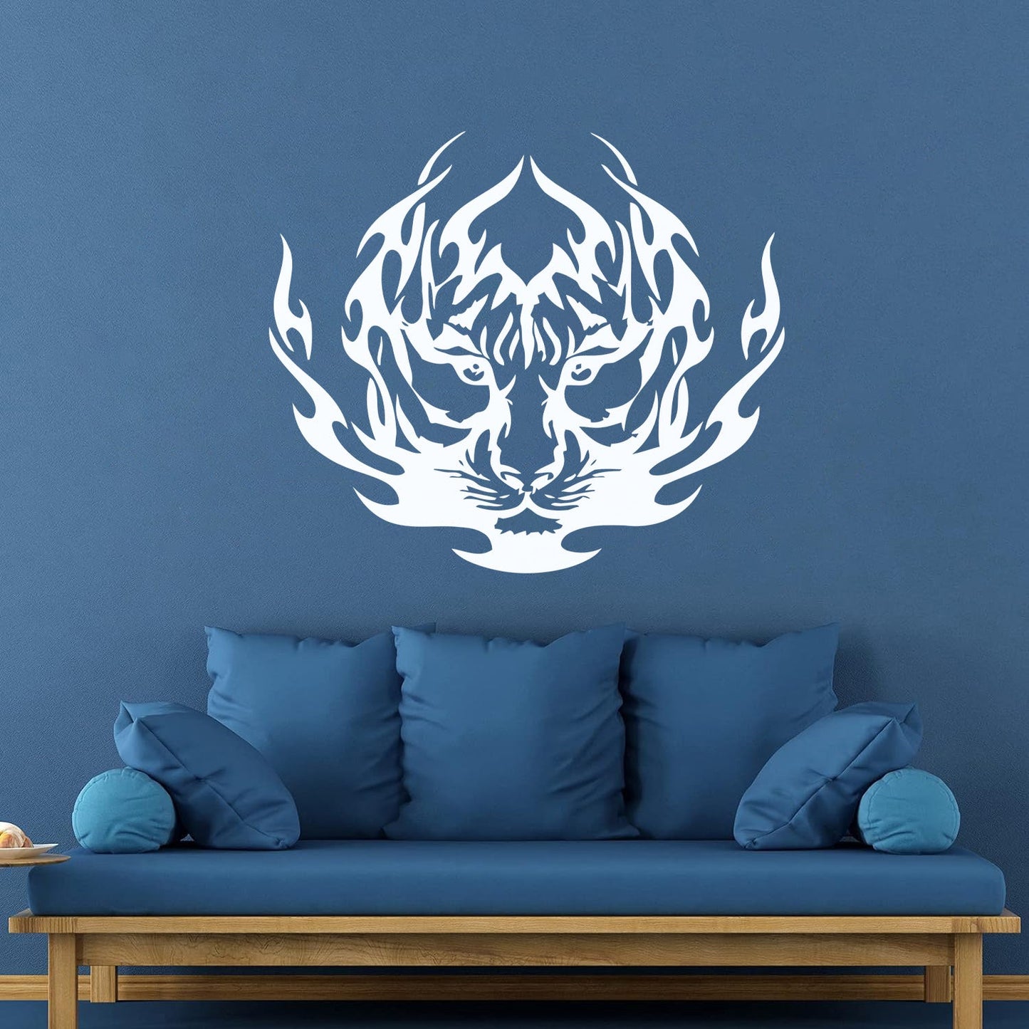 Tribal Tiger Flames Animals Wall Decals Pvc Can Modify And Add Information