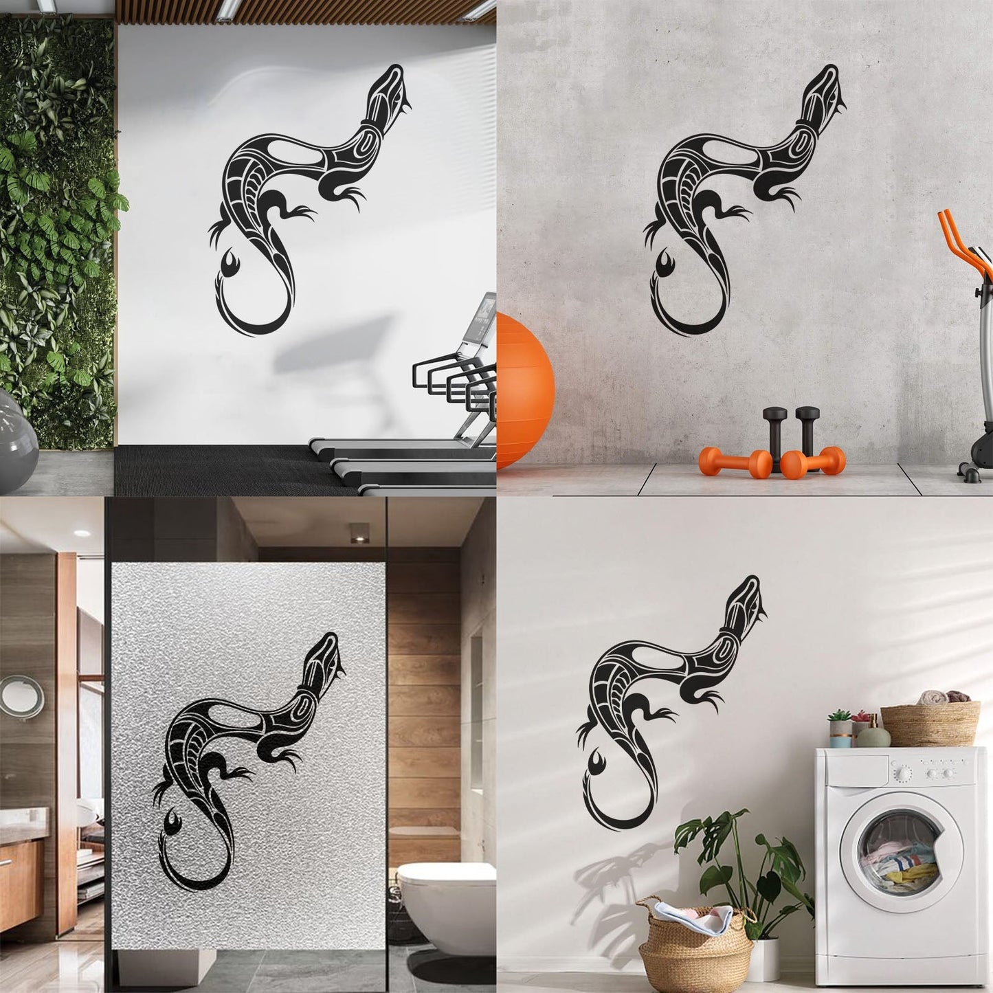 Wall Decals Paster Paper Animal Little Lizard Small Tail Salamander Reptiles Wall Beautification