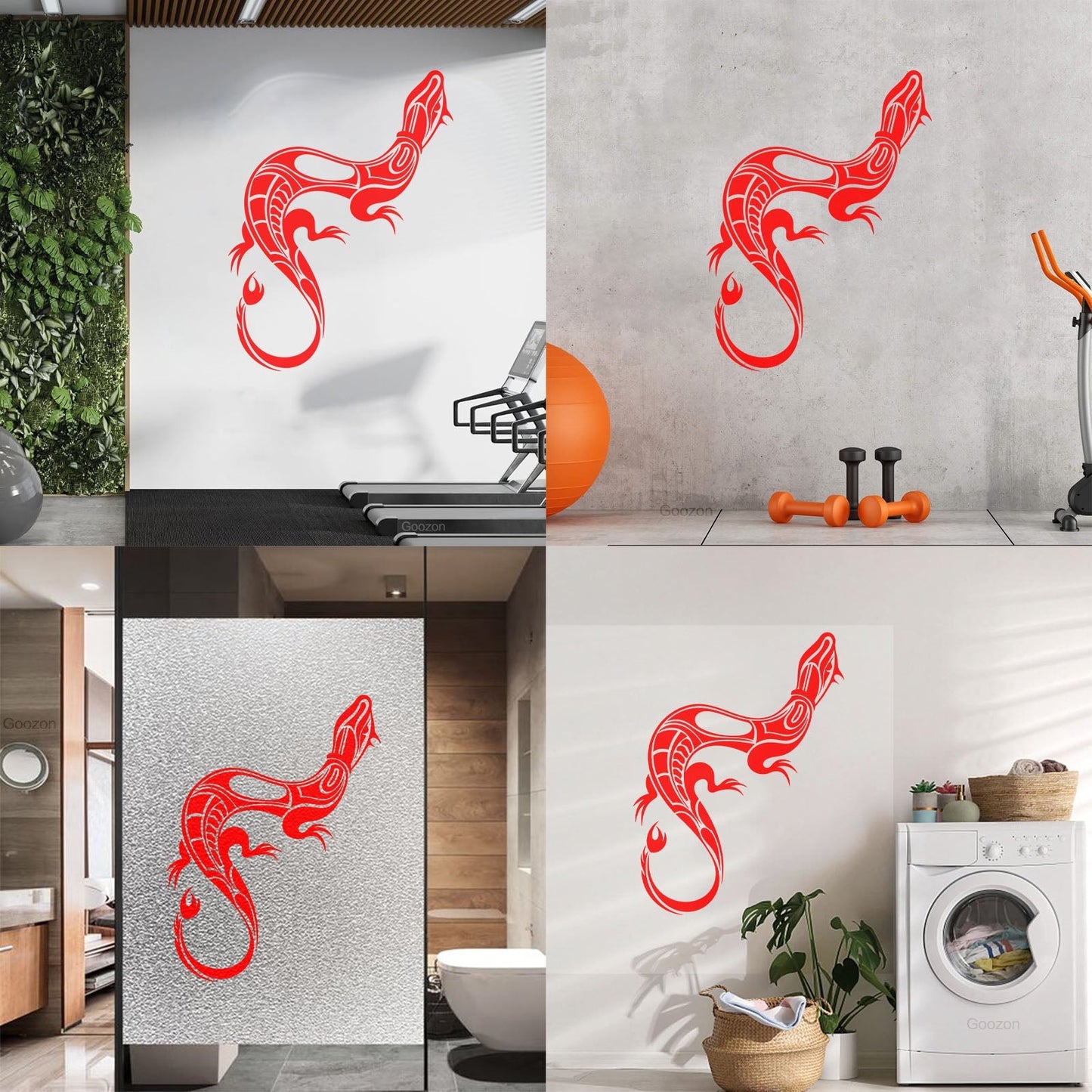 Wall Decals Paster Paper Animal Little Lizard Small Tail Salamander Reptiles Wall Beautification
