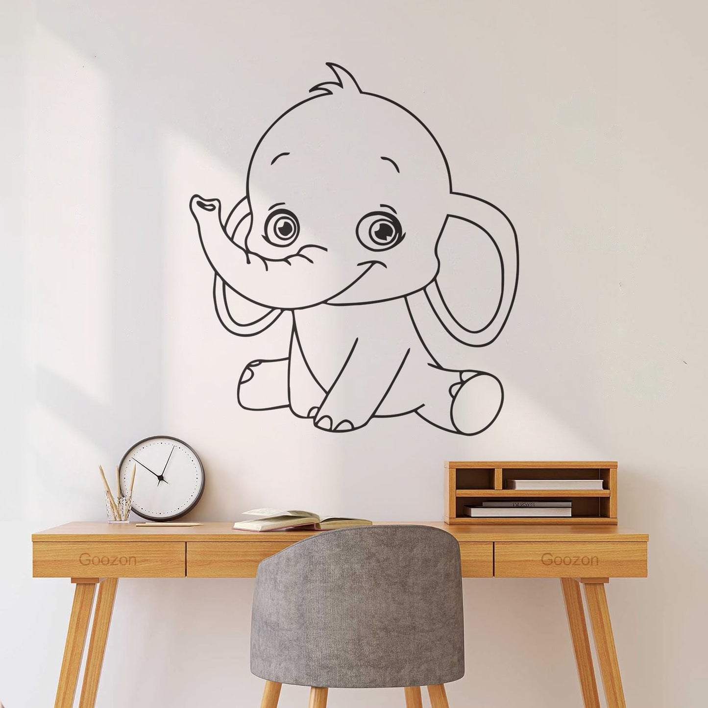 Mural And Wall Vinyl Decal Baby Elephant Cute Animal Children Tattoo Culture