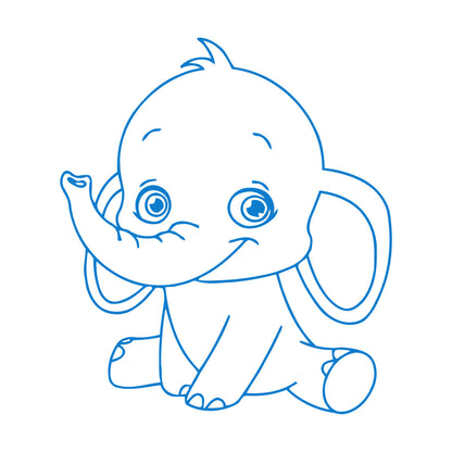Mural And Wall Vinyl Decal Baby Elephant Cute Animal Children Tattoo Culture