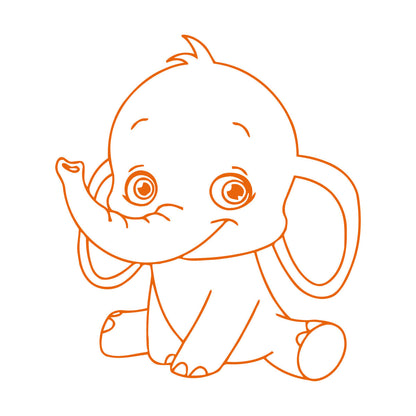 Mural And Wall Vinyl Decal Baby Elephant Cute Animal Children Tattoo Culture