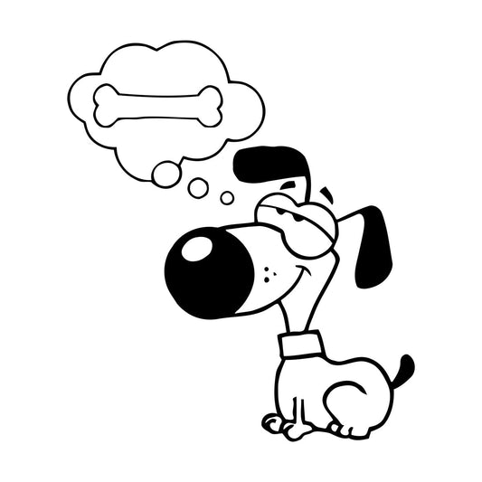 Dog Puppy Funny Hunger Animal Lettering Stickers It Won'T Fall Off