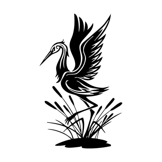 Wall Decals Paster Paper Egret Bird Zoo Animal Personalized Customization